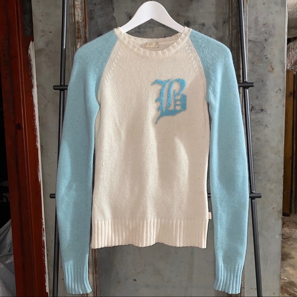 Byblos Blu Seafoam Beige Off White Crew Sweater - Picture 2 of 16